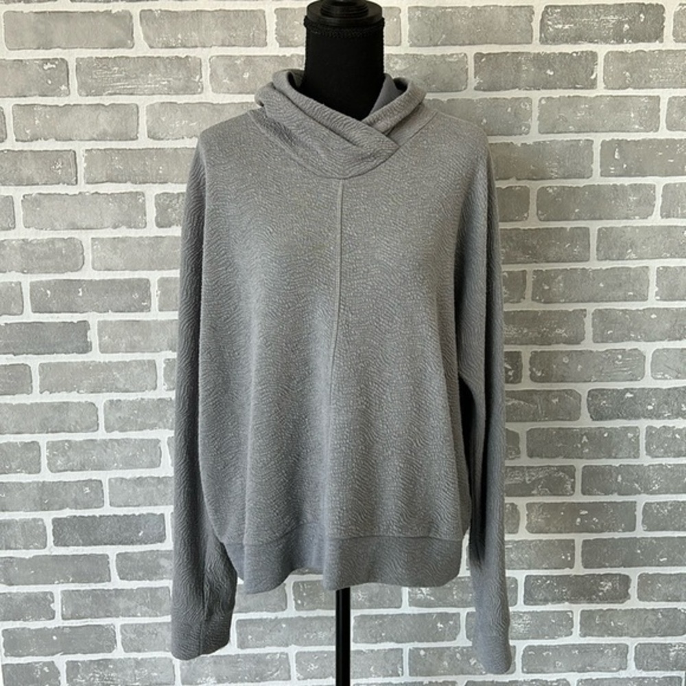 ZYIA Active | Textured Hoodie Sweatshirt Gray | Womens Size XL